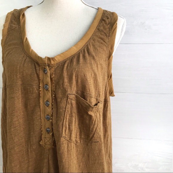 Free People Tops - {Free People} Slouchy linen tank, M
